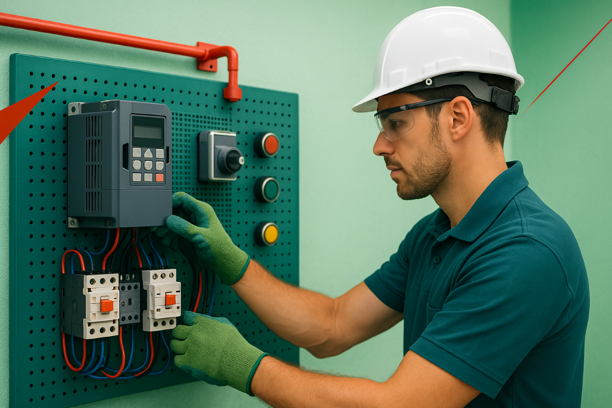 Banner do curso Comandos e Acionamentos Elétricos — Módulo I