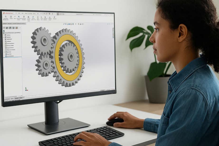 Banner do curso SolidWorks – Nível Intermediário